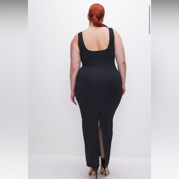 Good American Scuba Modern Tank Maxi Dress Navy Blue Sleeveless Sz 5-2X - Picture 3 of 14